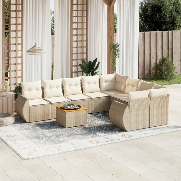 vidaXL Garden Sofa Set Beige