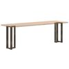 vidaXL Console Table Legs T-Shaped 2 pcs Natural Steel 9.8 x 11.0 x (28.3-28.7) " Steel