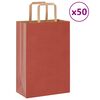 vidaXL Paper Bags 50 pcs with Handles Red 21x11x31 cm