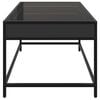 vidaXL Coffee Table Black Engineered wood, Glass Medium Modern