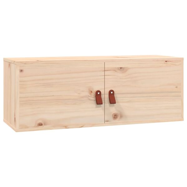 vidaXL Wall Cabinet Set of 2 Natural wood Solid pinewood, engineered wood