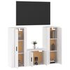 vidaXL TV Cabinet Set Set of 3 High gloss white Engineered wood Standard