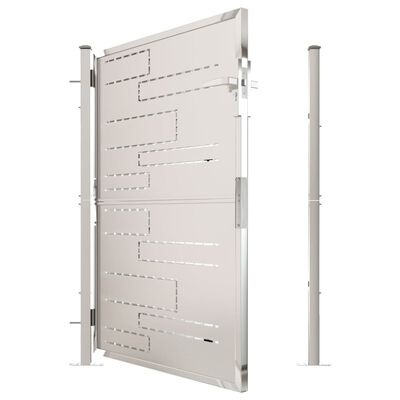 vidaXL Garden Gate 39.4"x49.2" Stainless Steel