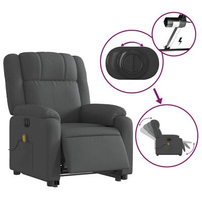 Product with exploded view showing remote control, active leg rest, and chair in reclining position.