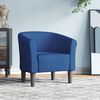 vidaXL Tub Chair Blue Fabric (100% polyester), pinewood, plywood, plastic