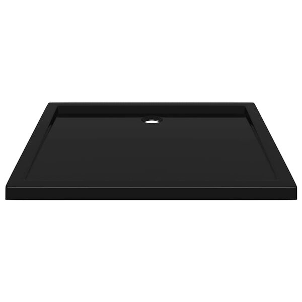vidaXL Rectangular ABS Shower Base Tray Black 31.5"x35.4"