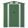 vidaXL Garden Shed Green Galvanized Steel Large Garden Shed