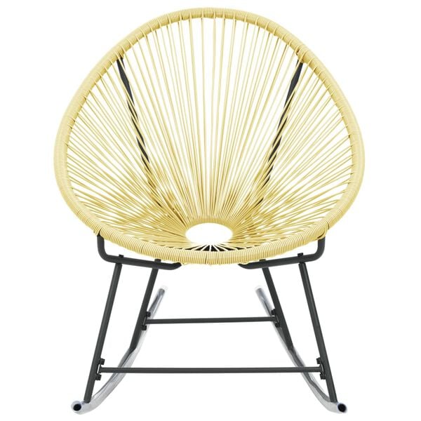 vidaXL Acapulco Chair Beige Poly Rattan, Powder-Coated Steel Standard