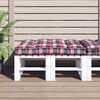 vidaXL Pallet Cushion Red Check Pattern Polyester Medium