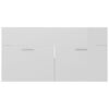 vidaXL Bathroom Furniture Set High gloss white Engineered wood Standard