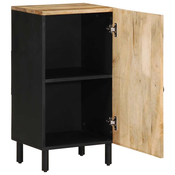 vidaXL Sideboard Black Solid mango wood, iron 15.7x13.2x29.5 in