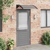 vidaXL Door Canopy Black Polycarbonate, ABS, Aluminum 39.4 x 29.5 in