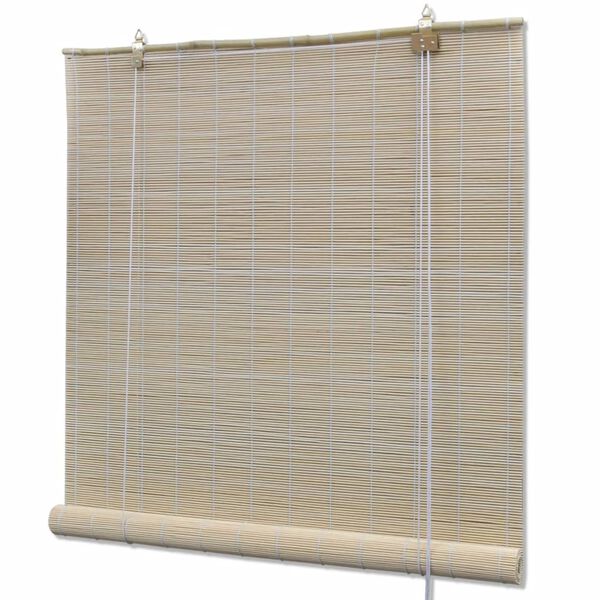 vidaXL Natural Bamboo Roller Blinds 2 pcs 47.2"x63"