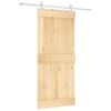 vidaXL Sliding Door with Hardware Set 35.4x82.7" Solid Wood Pine