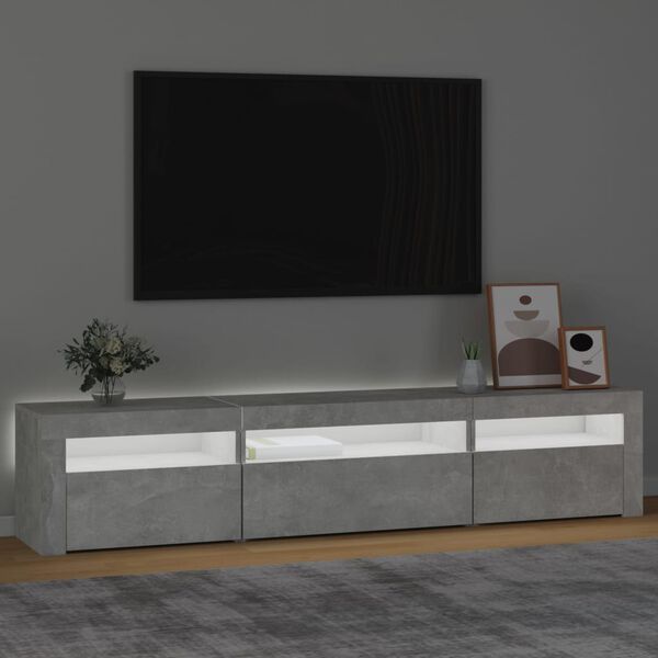 vidaXL TV Cabinet Concrete grey Engineered wood Large TV Cabinet