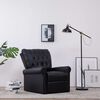 vidaXL Reclining Chair Black Faux leather, Cotton, Polyester, PVC Standard