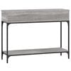 vidaXL Console Table Grey Sonoma Engineered wood, metal Console Table