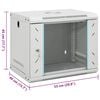 vidaXL 9U Wall Mounted Network Cabinet 19" IP20 20.9"x15.7"x17.7"