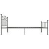 vidaXL Bed Frame Grey Metal Double Durable Bed Frame Rectangular