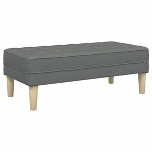 vidaXL Bench with Cushion Dark Grey 44.49 x 22.44 x 15.35 in Fabric