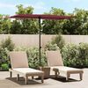 vidaXL Garden Parasol Bordeaux Red Polyester, Aluminum 78.7 x 59.1 in