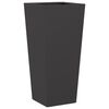 vidaXL Garden Planter Set of 2 Black Cold-rolled steel Large