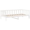 vidaXL Day Bed And Bench Set White Solid pine wood Single