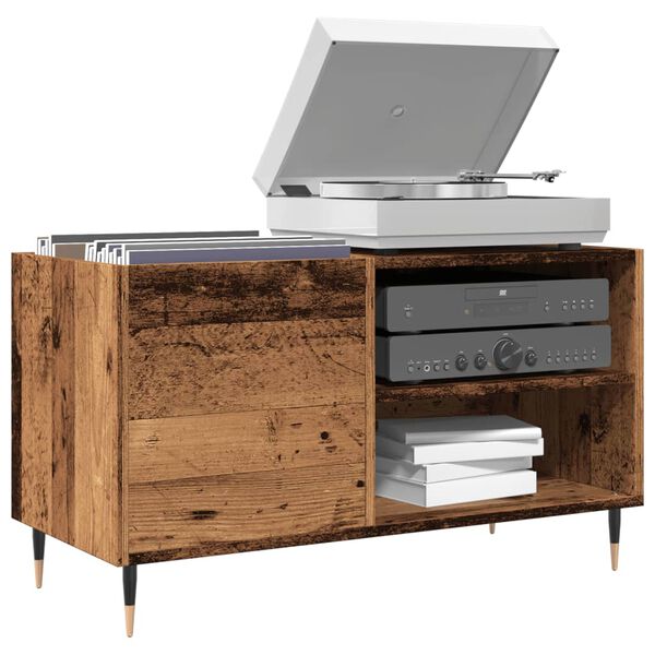 vidaXL Record Cabinet Old wood Engineered wood, Iron