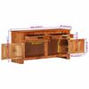 vidaXL Sideboard Brown 39.4" x 11.8" x 19.7" solid acacia wood