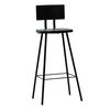 vidaXL Bar Chair Set of 4 Multicolour Solid reclaimed wood and steel