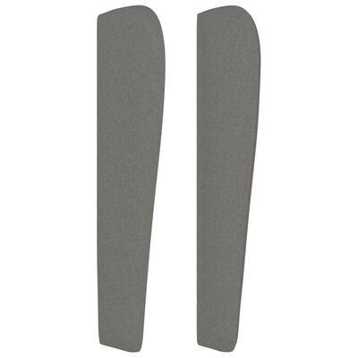 vidaXL Headboard with Ears Dark Gray 79.9"x9.1"x46.5"/50.4" Fabric