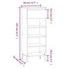 vidaXL Shoe Rack Concrete Grey Engineered Wood, Metal Tall Shoe Rack