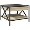 vidaXL Coffee Table Sonoma oak Engineered wood 19.7 x 19.7 x 15.0 in