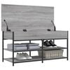 vidaXL Shoe Bench Grey Sonoma Engineered Wood, Metal Medium