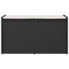 vidaXL Outdoor Storage Bench Black PE Rattan, Powder-Coated Steel 39.4 in