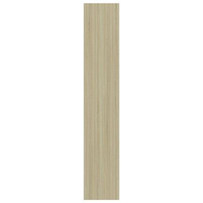 vidaXL 3-Tier Book Cabinet Sonoma Oak 15.7"x9.4"x42.5" Engineered Wood