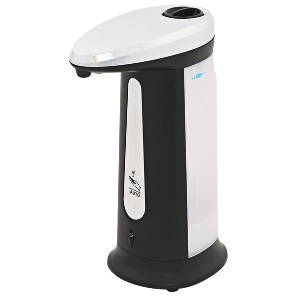 vidaXL Soap Dispenser Black, silver, milk white Plastic Standard