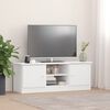 vidaXL TV Cabinet White Solid Pine Wood Medium TV Cabinet Rectangular