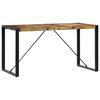 vidaXL Dining Table Multicolor Solid reclaimed wood and powder-coated steel