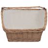 vidaXL Firewood Basket with Handle 24.2"x18.3"x22.8" Brown Willow