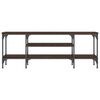 vidaXL TV Cabinet Brown Oak Engineered Wood, Iron