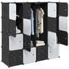 vidaXL Storage Cube Organizer Black and White Polypropylene