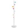 vidaXL Coat Stand White Powder-coated iron, Plastic base with cement