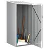 vidaXL Garden Shed Gray Galvanized Steel 34.3x38.6x62.6 in Garden Shed