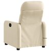 vidaXL Massage Recliner Chair Cream 100% polyester fabric, metal, plywood
