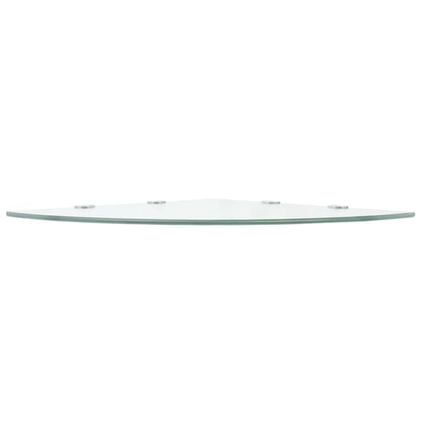 vidaXL Corner Shelf Set of 2 Clear Tempered safety glass 17.7 x 17.7 in