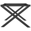 vidaXL Coffee Table Leg Black Powder-coated steel Standard Durable