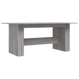vidaXL Dining Table Grey Sonoma Engineered Wood Large Durable