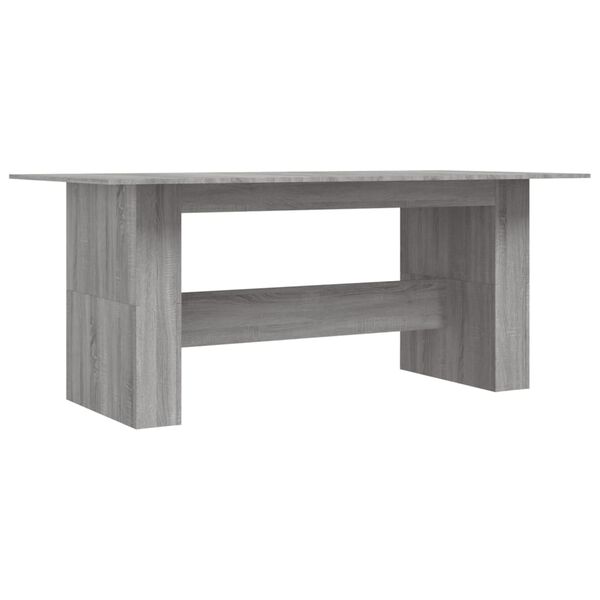 vidaXL Dining Table Grey Sonoma Engineered Wood Large Durable