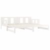 vidaXL Pull-out Day Bed White Solid pine wood Standard
